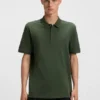 Cotton-piqué polo shirt with logo print