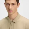 Cotton-piqué polo shirt with logo print