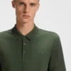 Cotton-piqué polo shirt with logo print