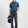 Cotton-piqué polo shirt with logo print