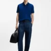 Cotton-piqué polo shirt with logo print