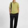 Cotton-piqué polo shirt with logo print