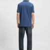 Cotton-piqué polo shirt with logo print