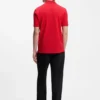 Cotton-piqué polo shirt with logo print