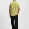 Cotton-piqué polo shirt with logo print