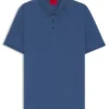 Cotton-piqué polo shirt with logo print