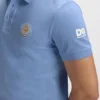 Cotton-piqué polo shirt with tennis artwork