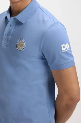 Cotton-piqué polo shirt with tennis artwork Cotton-piqué polo shirt with tennis artwork