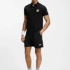 Cotton-piqué polo shirt with tennis artwork