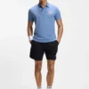Cotton-piqué polo shirt with tennis artwork