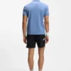 Cotton-piqué polo shirt with tennis artwork