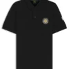 Cotton-piqué polo shirt with tennis artwork