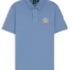 Cotton-piqué polo shirt with tennis artwork