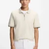 Cotton-piqué polo shirt with zip neck Cotton-piqué polo shirt with zip neck