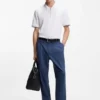 Cotton-piqué polo shirt with zip neck