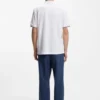 Cotton-piqué polo shirt with zip neck