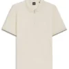 Cotton-piqué polo shirt with zip neck Cotton-piqué polo shirt with zip neck