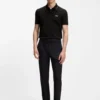 Cotton piqué slim-fit polo shirt with a collar stripe
