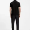 Cotton piqué slim-fit polo shirt with a collar stripe