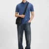Cotton-piqué slim-fit polo shirt with red logo label