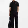 Cotton-piqué slim-fit polo shirt with red logo label