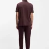 Cotton-piqué slim-fit polo shirt with red logo label