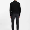 Cotton piqué sweater with logo patch
