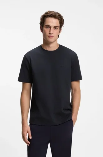 Cotton-piqué T-shirt with all-over print