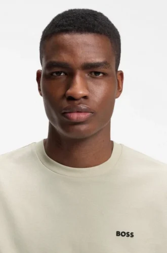 Cotton-piqué T-shirt with all-over print
