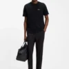Cotton-piqué T-shirt with all-over print
