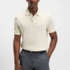 Cotton polo shirt with herringbone structure Cotton polo shirt with herringbone structure