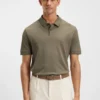 Cotton polo shirt with herringbone structure Cotton polo shirt with herringbone structure