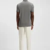 Cotton polo shirt with herringbone structure Cotton polo shirt with herringbone structure