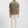 Cotton polo shirt with herringbone structure Cotton polo shirt with herringbone structure