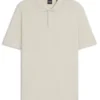 Cotton polo shirt with herringbone structure Cotton polo shirt with herringbone structure