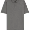 Cotton polo shirt with herringbone structure Cotton polo shirt with herringbone structure