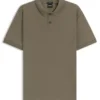 Cotton polo shirt with herringbone structure Cotton polo shirt with herringbone structure