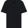 Cotton polo shirt with herringbone structure Cotton polo shirt with herringbone structure