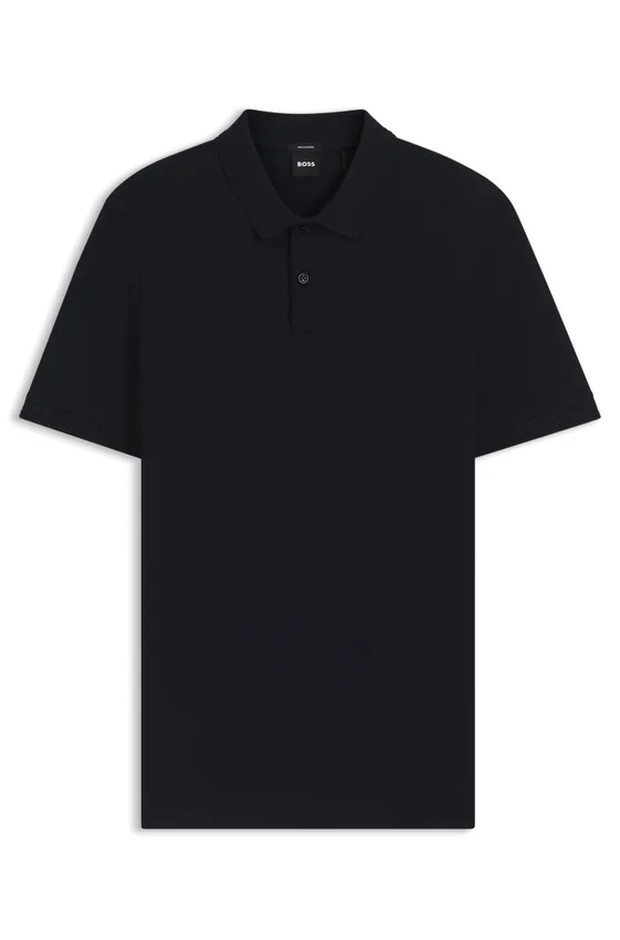 Cotton polo shirt with herringbone structure Cotton polo shirt with herringbone structure