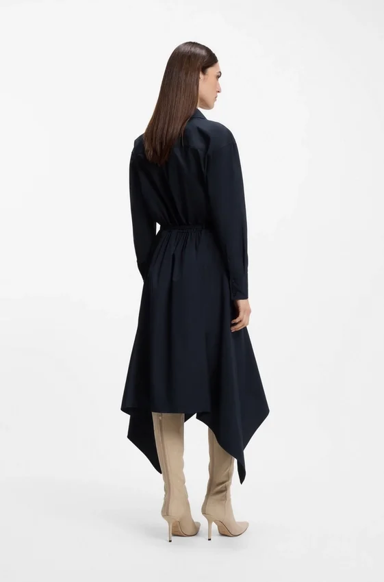 Cotton-poplin shirt dress with belt Cotton-poplin shirt dress with belt