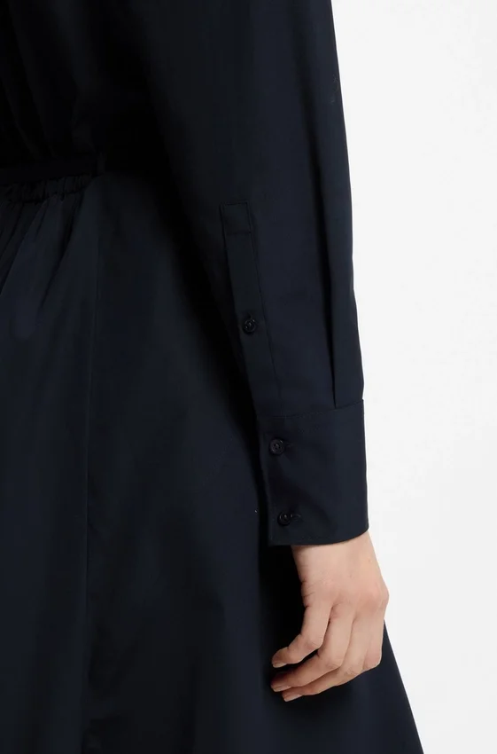 Cotton-poplin shirt dress with belt Cotton-poplin shirt dress with belt