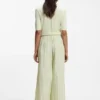 Cotton-poplin trousers with vertical stripe
