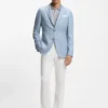 Cotton-silk polo shirt with three-tone structure