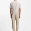 Cotton-silk polo shirt with three-tone structure