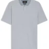 Cotton-silk polo shirt with three-tone structure
