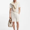 Cotton-silk polo shirt with zip neck