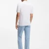 Cotton-silk polo shirt with zip neck