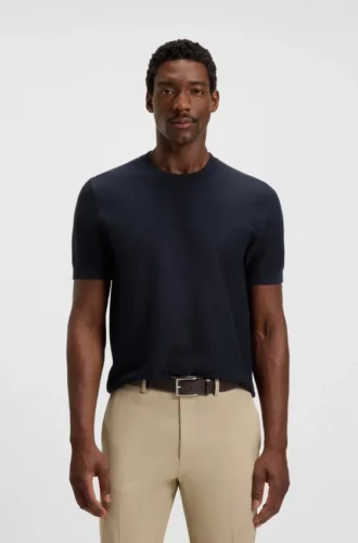 Cotton-silk sweater in a regular fit