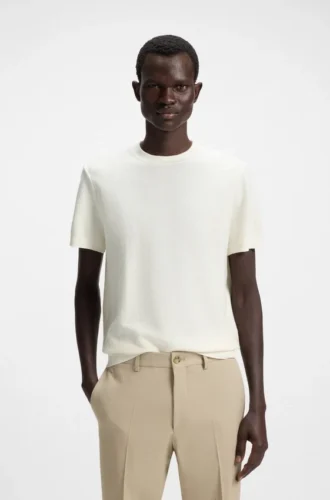 Cotton-silk sweater in a regular fit