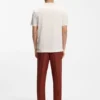Cotton-silk T-shirt with geometric jacquard